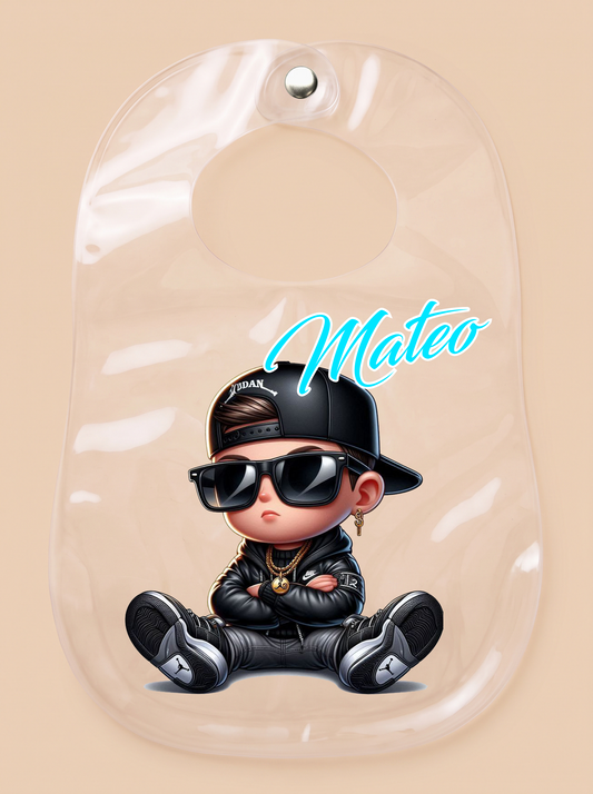 Babero personalizado con nombre Badboy