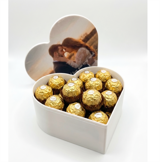 Caja forma de  Corazon Personalizable