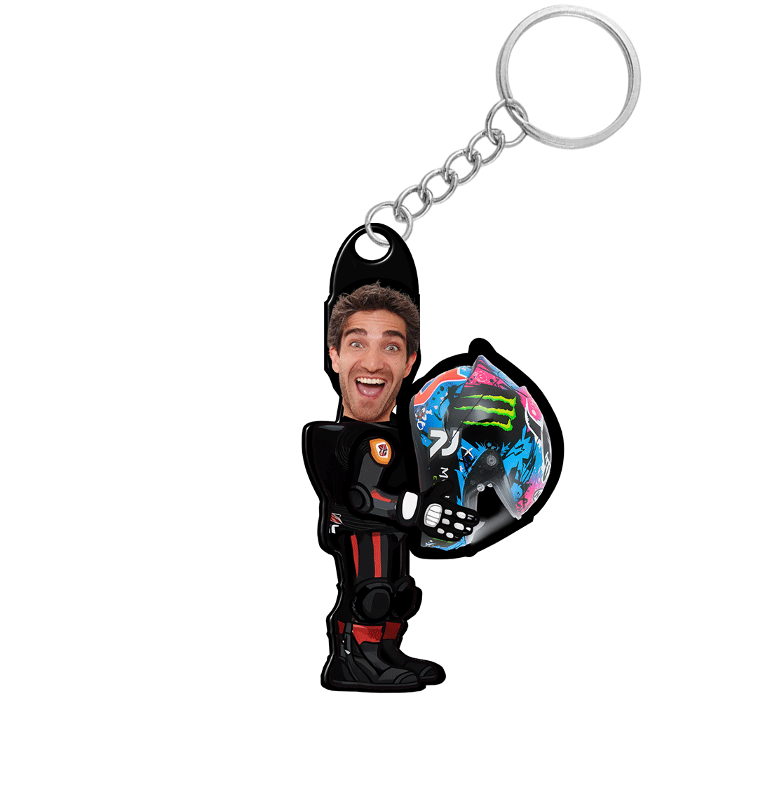 Llavero  Piloto de moto Personalizable