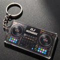 Llavero dj negro transparente personalizable  con nombre (Copia)